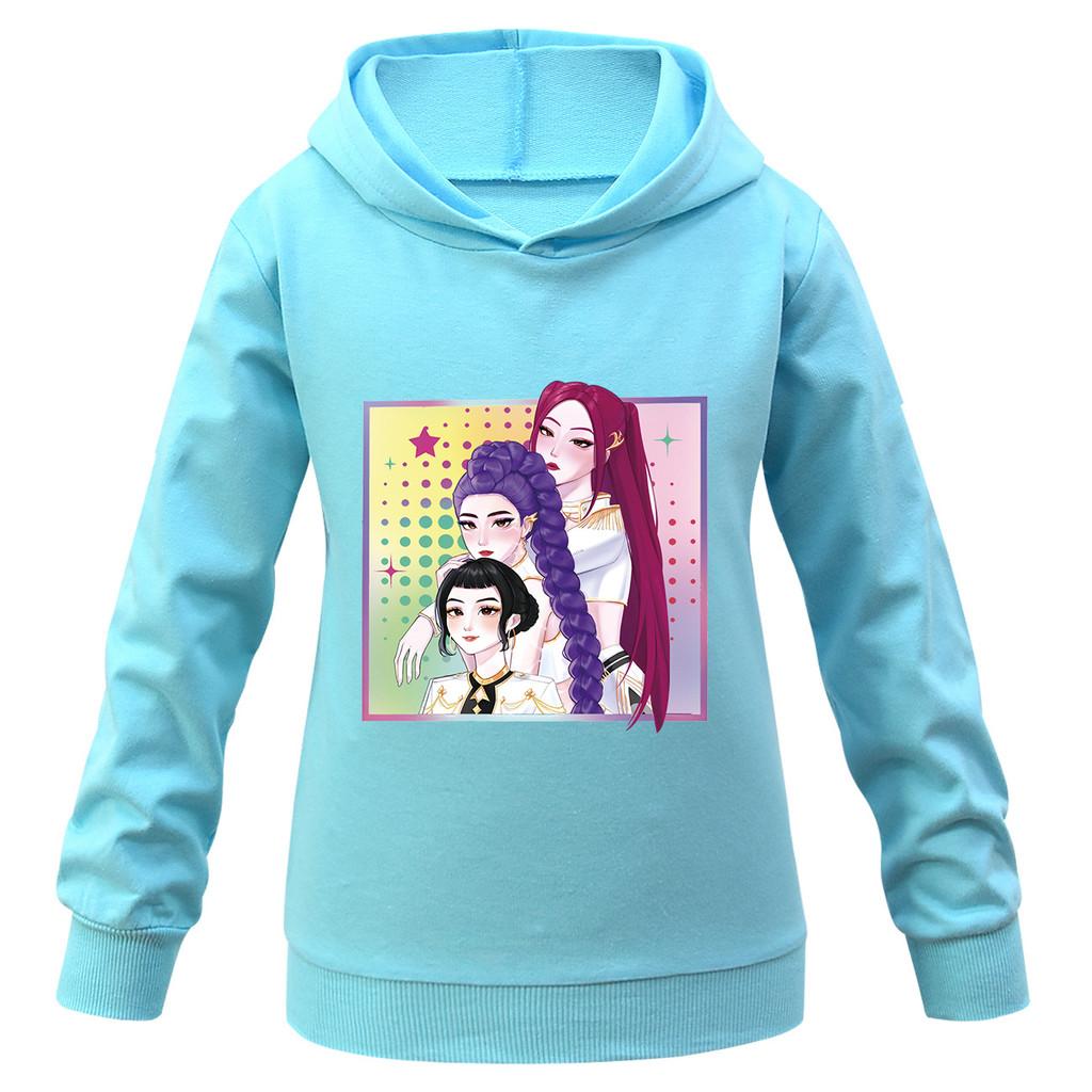 

Детские Девочки Аниме Мультфильм K-POP Руми Зои Мира Принт Повседневные Толстовки с Длинным Рукавом 170cm