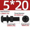 Nylon Round Head Cross Screw Washer Nut Set M2/M2.5/M3/M4/M5/M6 Used for Mechanical Acrylic Product Fixing Fastener White black