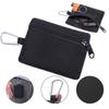 Casual Mini Coin Purse Waterproof with Nylon Lanyard Wallet Oxford Cloth Zipper Card Holder