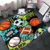 Fotbalový sportovní koberec Kreslený fotbalový kobereček na podlahu pro výzdobu dětské ložnice Fotbalové koberce velkých rozměrů Koberec do domácího obývacího pokoje, Dárek