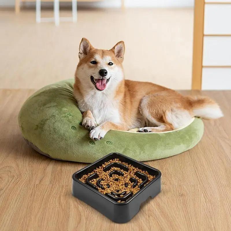 Slow Feeder Dog Bowl Anti-choking Dogs Food Grade Anti-slip Safe Maze Pet Slow Eat Dishes Bowls for Medium and large Dogs