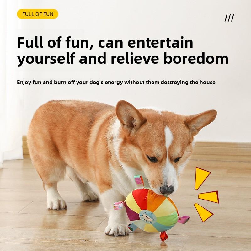 Dog Frisbee Toys, Plush Sound-making Interaction, Dog Frisbee, Teeth Grinding, Biting, Pet Border Collie Training, Dog Training