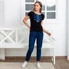 Women's T-shirt with Embroidered Ukrainian Ornament.