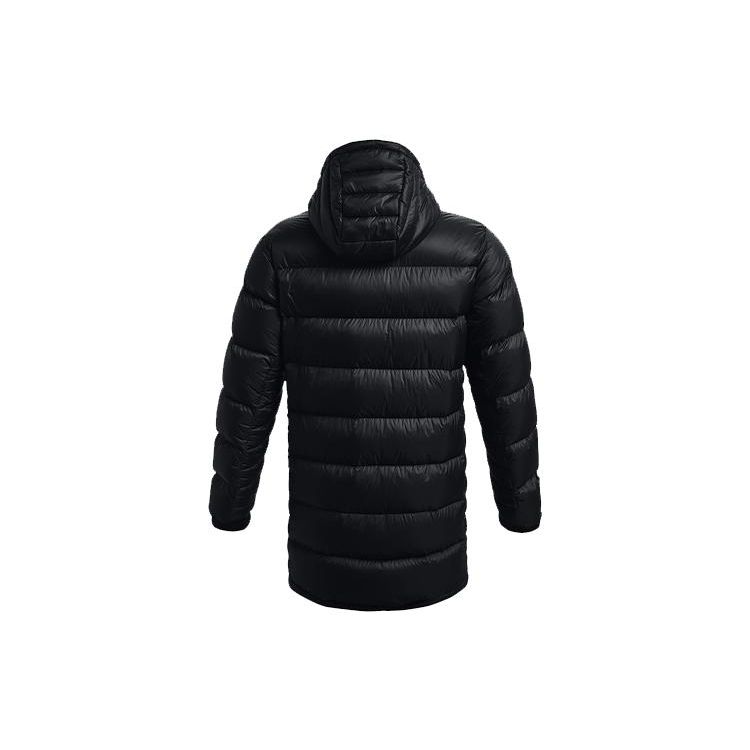 Under Armour Bench Training Long Hooded Down Jacket Men Outerwear Black 1364902-001
