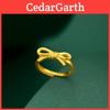 Bague Élégante Nœud Papillon Plaqué Or Pour Femmes Accessoire de Mode Élégant Cadeau