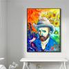Van Gogh with Sunflower Oil Paintings Print On Canvas Abstract Colorful Artwork Wall Decorative Pictures Modern Home Room Decor