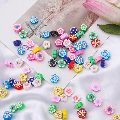 1000 pièces/Sac Forme Fleur Perles Espacement en Argile Perles en Argile Polymère Pour Fabrication de Bijoux DIY Bracelet Collier Accessoires faits main