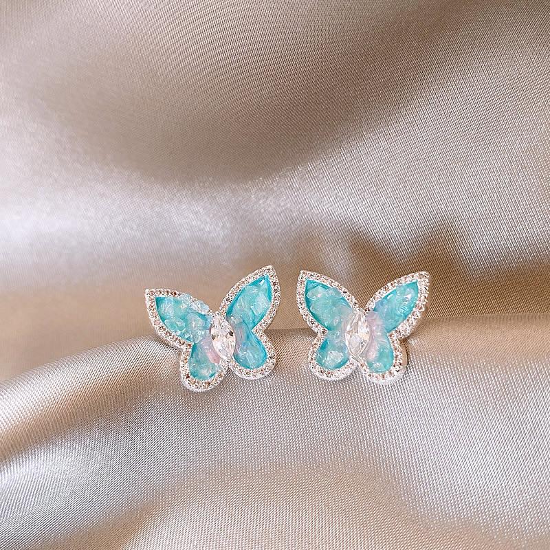 Dripping Butterfly Earrings Exquisite Temperament Versatile Earrings Fashion Personality Advanced Sense Niche Earrings Women
