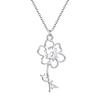 Kinitial Geburtsmonat Blume Halskette Für Mädchen Koreanische Mode Damen Choker Halskette Sommer Hals Schmuck Großhandel