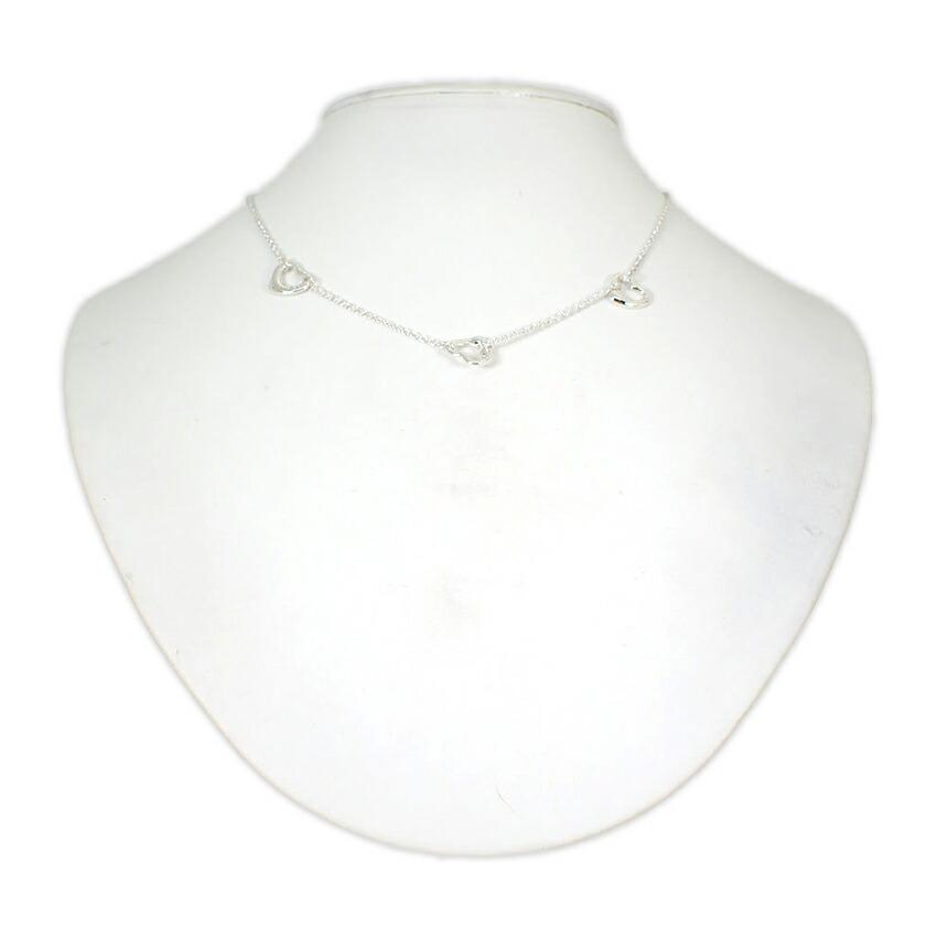 

[Used] TIFFANY/Tiffany 925 Open Heart 3P Pendant/Necklace/g406-27