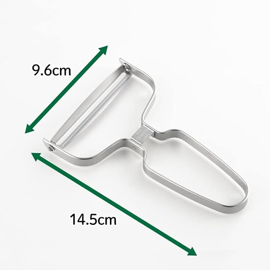 Yoshikawa Schäler, Breiter Gemüseschäler, Edelstahl, Neues Küchen-Basic SJ3358