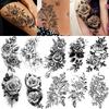 Hochwertige temporäre Rosen-Tattoos für Arm und Wade – Europäischer & Amerikanischer Stil