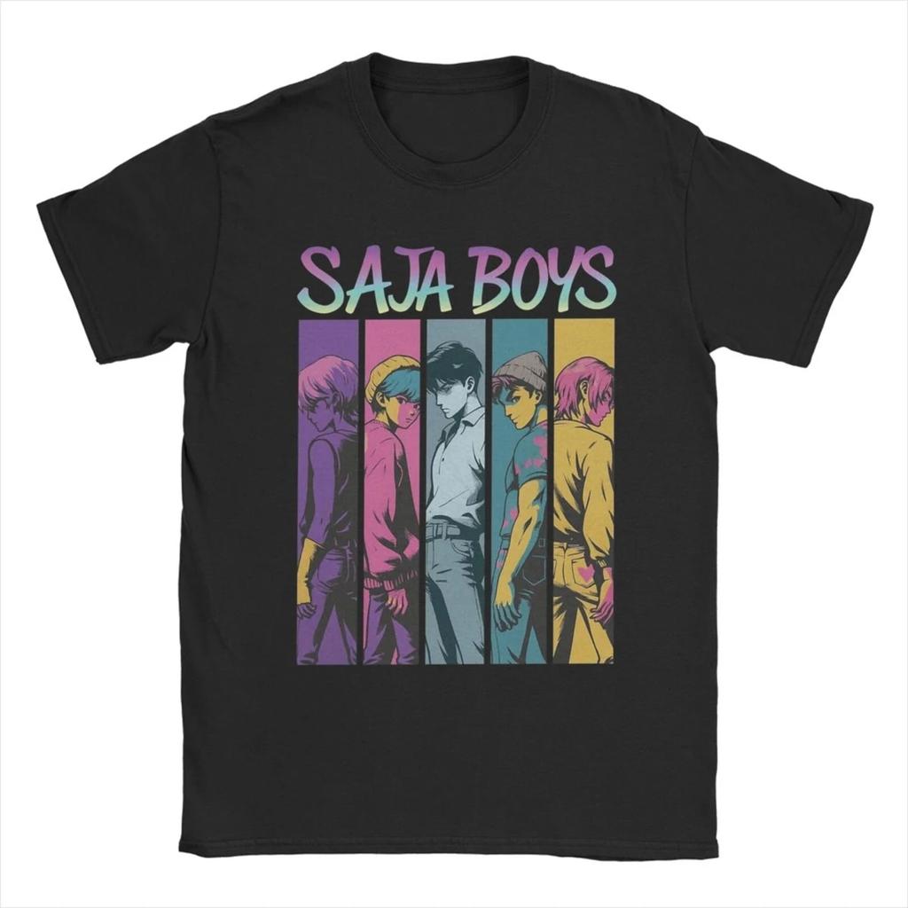 Damen Herren KPop Dämonenjäger Blauer Tiger T-Shirts Reine Baumwolle Kleidung Neuheit Kurzarm Rundhals T-Shirts Geschenkidee T-Shirts