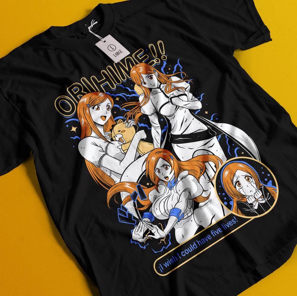

Orihime Inoue Shirt Bleach Anime Tshirt Aizen T-Shirt Ichigo Bankai Yhwach Tee M