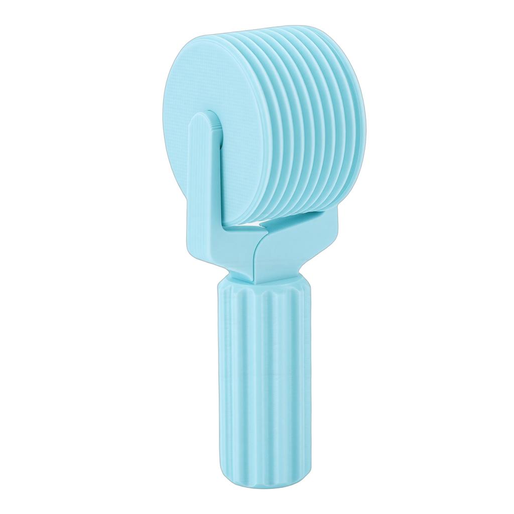 Rhinestone Painting Roller 3D Printed Art Pressing Roller Tool for Crafting Projects Striped Grip Cyan