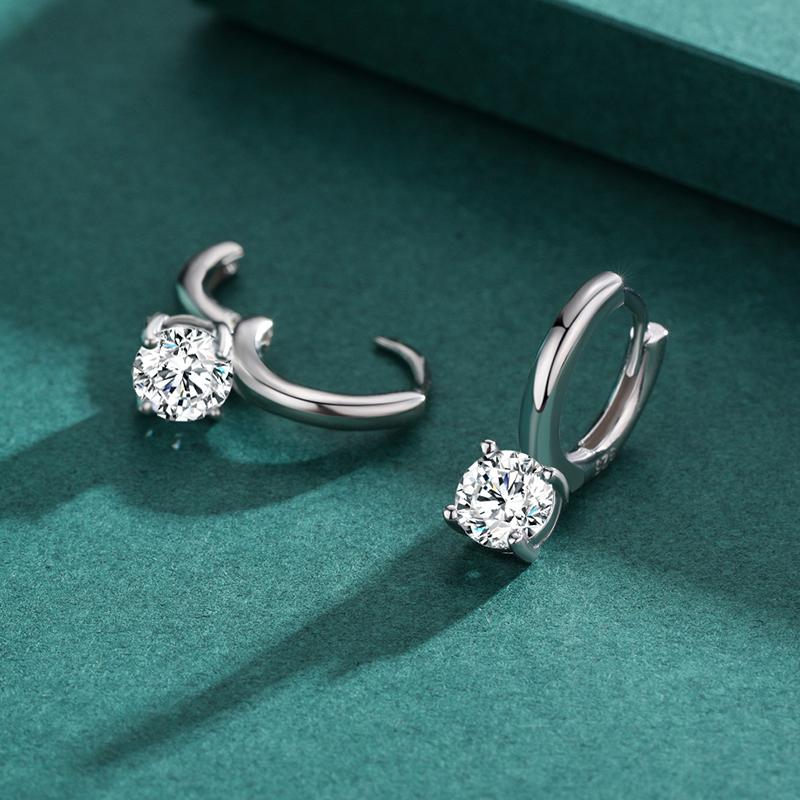 MODIAN 925 Sterling Silber Funkelnde Zirkonia Creolen Für Frauen Original Luxus Marke Edlen Schmuck Engagement Geschenke