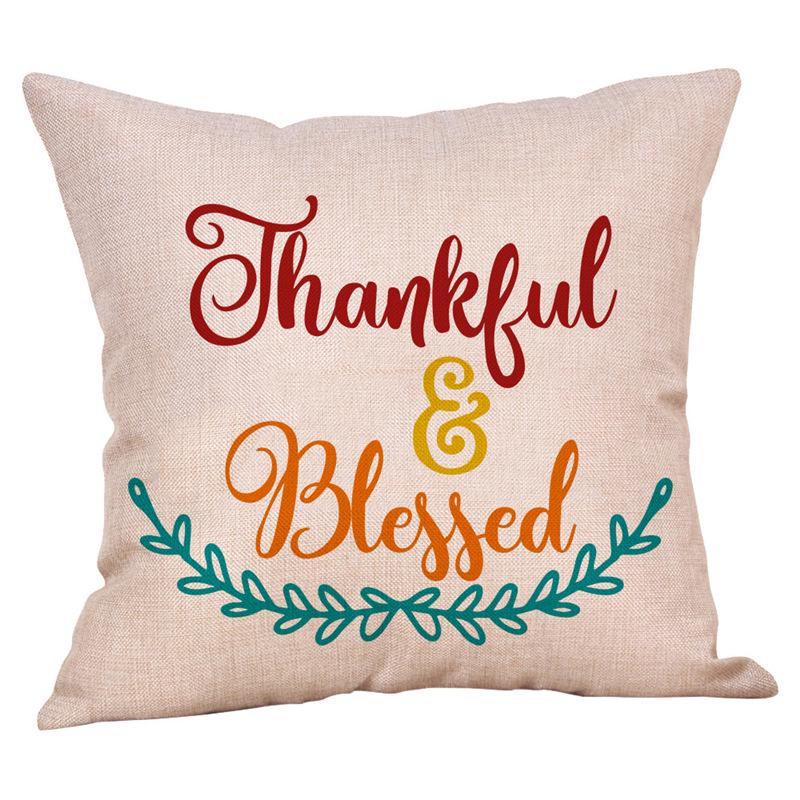 Autumn Halloween Linen Throw Pillow Cover for Sofa 45x45 cm