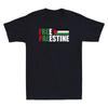 Free Palestine für das Palästinensische Volk Streifen Palästinensisches Retro Herren T-Shirt