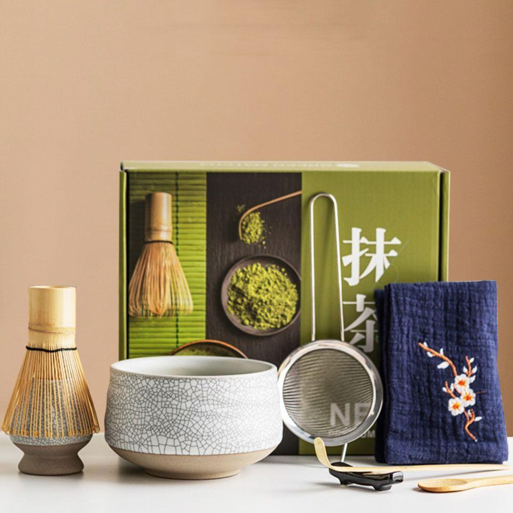 8Pcs with Pouring Spout Japanese Matcha Set Reusable Matcha Making Kit Matcha Equipment