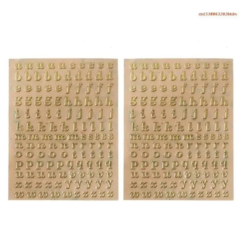 

2 шт. Металеві 26 Міні Алфавіт Декор Наклейки Золото Срібло Епоксидна Смола Наповнювач Для DIY Силіконових Форм Виготовлення Ремесел Наповнювачі