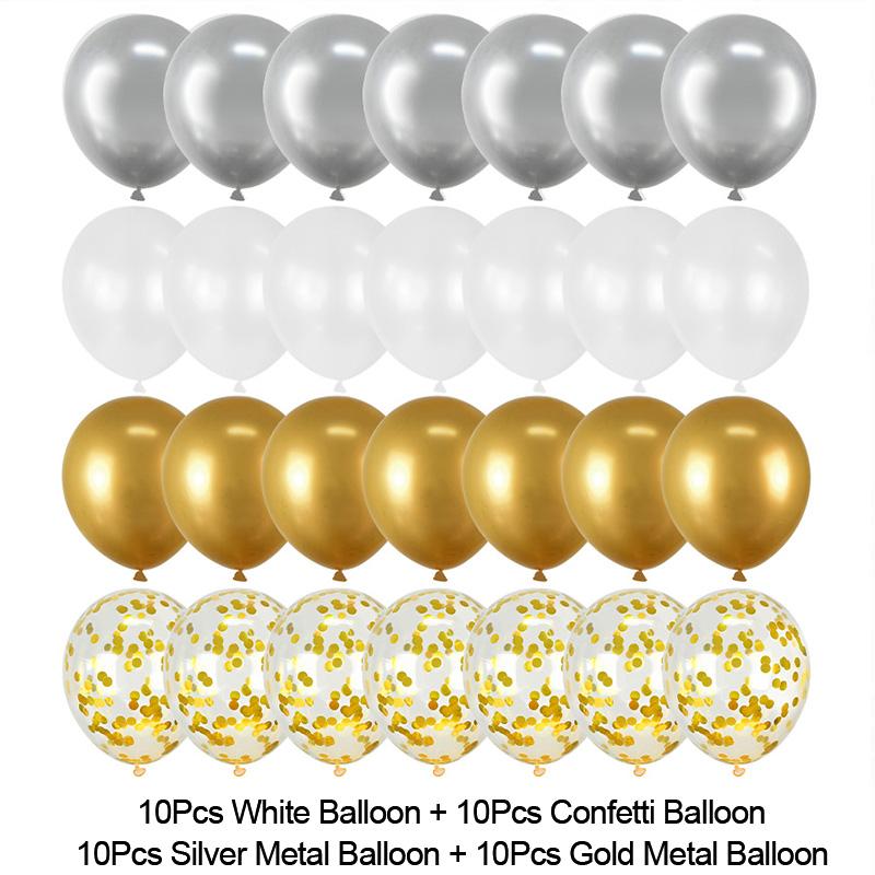 40pcs Navy Blue Balloon Set Wedding Kids Birthday Party Latex Confetti Balloons Garland Graduation Party Decoration Baby Shower