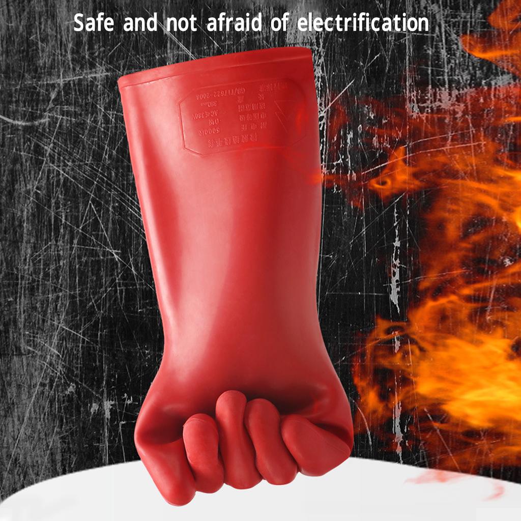 1 Paar Elektrisch isolierte Handschuhe Gummi Klasse 00 Hochspannungs-Isolierhandschuhe für Elektriker Reparatur 12KV