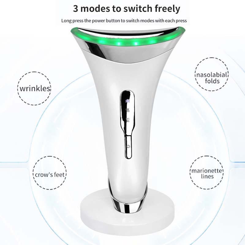 Facial Beauty Tool Neck Anti-Wrinkle Lift Device 3 In 1 Red Light Therapy Face Sculpting Tool With Thermals Skin Rejuvenation