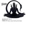 Alien Toy for Collectors 3D Printed Figurine, Zen Meditation Detailed Model Desktop Ornament, Collectible Sculptures Sci-fi Fans Collection-level Art