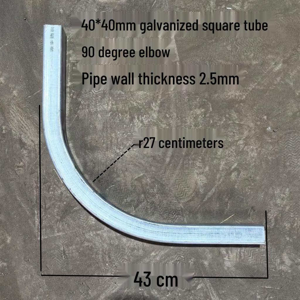 Pozinkovaný 90° kolenový držák pro čtvercovou trubku pro svařování