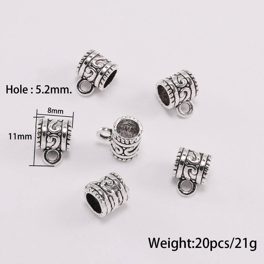 20 sztuk/partia antyczny klips Bail koraliki wisiorek zapięcie naszyjnik złącze Bail koraliki do tworzenia biżuterii ustalenia materiały dla majsterkowiczów