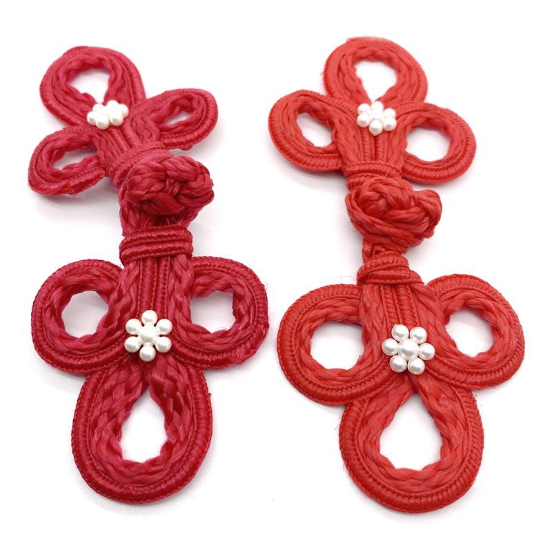 1 Pièce Nœud Chinois Style Chinois Fleur de Prunier DIY Accessoires Vêtements Hanfu Bouton Cheongsam Perle Fait Main