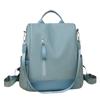 Schoolbag Soft Leather Backpack Women's 1011 New Trend Woven Bag Fashion Light School Bag Simple Versatile Travel Back
