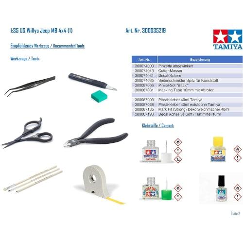 TAMIYA 1/35 Military Miniature Series No.219 U.S. Army U.S. Jeep Willys MB Plastic Model 35219