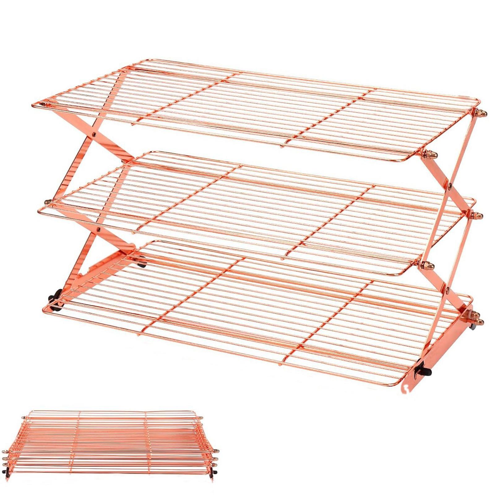 

3/4 Folding Rack, Barbecue And Baking Folding Rack, Multi-layer For More Convenient Storage, Available In Two Colors one size