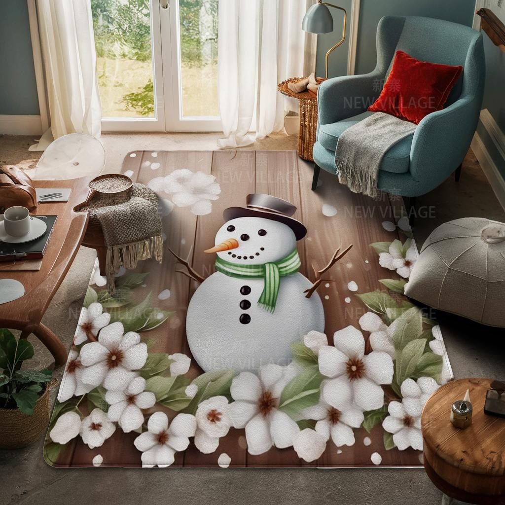 Tapete de entrada da casa Tapete de porta de casa Sala de estar Banho Pé banheiro antiderrapante tapetes de absorção de água banho Feliz Natal inverno