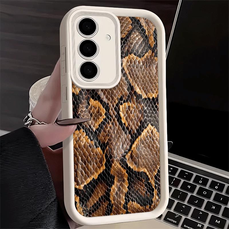 Phone Case for Samsung Galaxy A17 A16 A15 A14 A13 Fashion Snake Skin Pattern A56 A36 A26 A55 A35 A25 A54 A34 A24 A53 A33 A23 A07