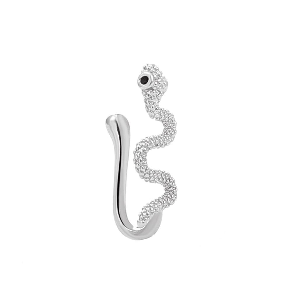 U-Shaped Non-Piercing Snake Nose Clip & Fake Stud Jewelry for Men and Women