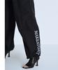 MAKE A TOAST Cutout One-Pleat Elastic Wide Pants Black Mbdspa001Bk