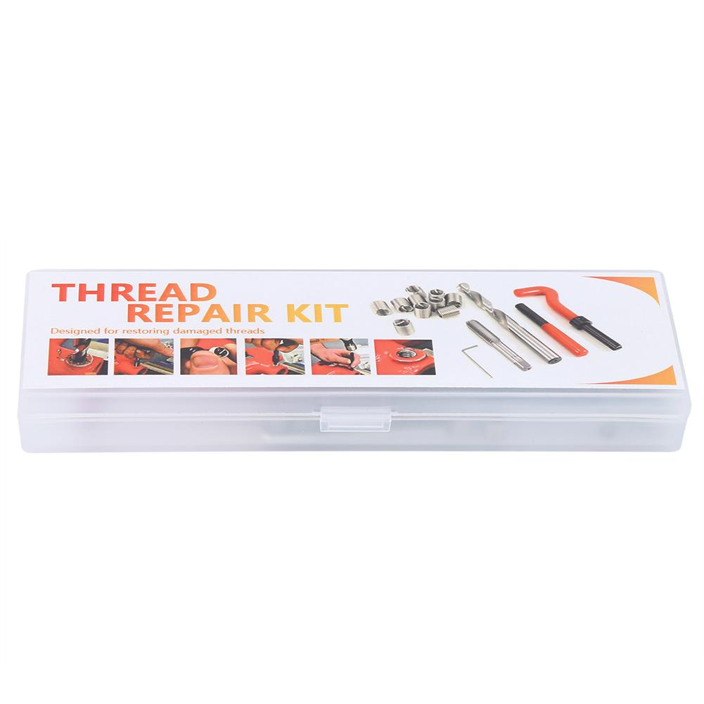 25Pcs M5 Thread Repair Insert Kit with Transparent Plastic Box for Processing Machinery