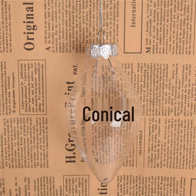 Acrylic Feather Transparent Christmas Ornament Ball