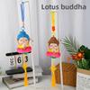 Little Lotus Buddha Plush Doll Pendant With Keychain For Backpack And Decor Car