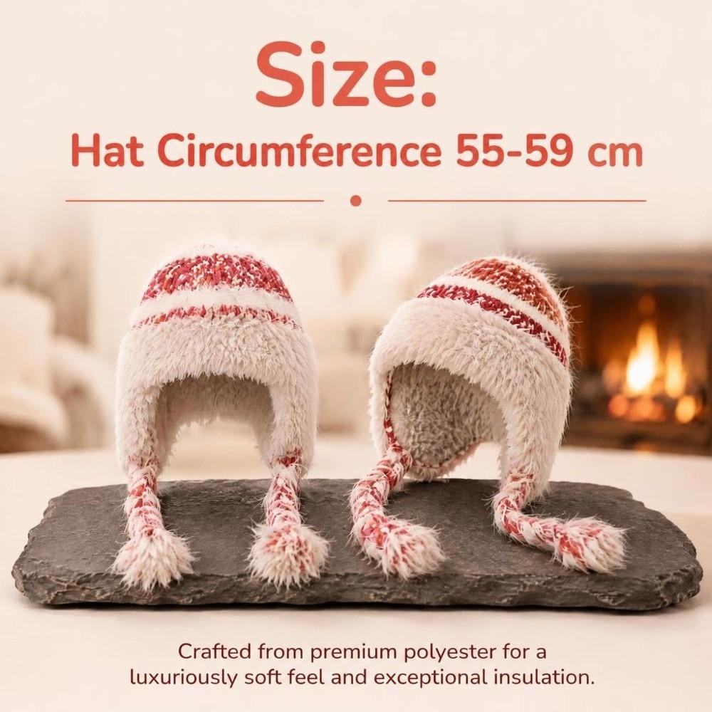Warm Winter Hat Ear Protection Beanie Hats Cute Knitted Cap  Outdoor