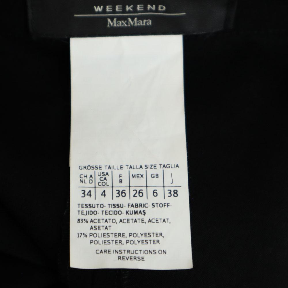 MAX MARA Weekend Short sleeve one piece 38 Black series Side zip Women Used