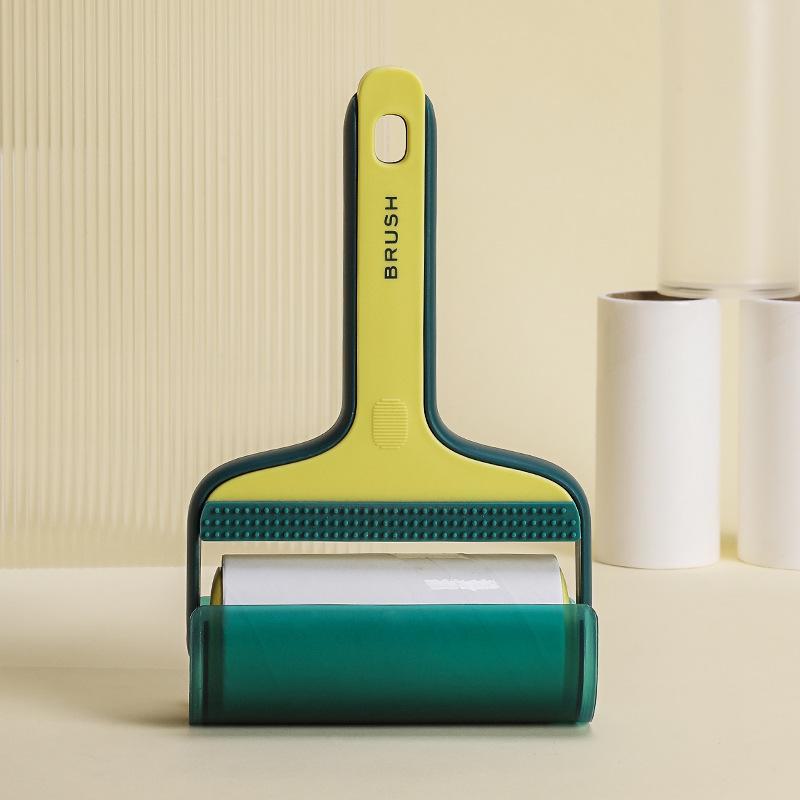 Dual-Purpose Pet Hair Remover & Dust Brush for Floors and Bedding