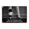 Skating Girls Give A Girl The Right Shoes And She Can Conquer The World Metal Plaque Funny Club Create Club Bar Customized