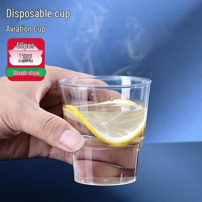 Jinwuyuan 150ML Einweg-Hartplastik-Stufenbecher (60 zählen)