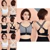 Soutien-gorge de sport rembourré sans coutures pour femme à impact élevé avec fermeture éclair sur le devant et bretelles réglables