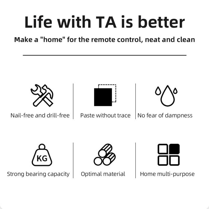 HdoorLink Wandtelefonhalter Fest montierte Aufbewahrungshalterung Box Multifunktionsfernbedienung Mobiltelefon 3M Paste Sockel Haken Aufhänger