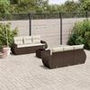 VidaXL Garden Lounge Set with Cushions 7 Pcs, Patio Sofas, Patio Furniture Set, Outdoor Furniture, Brown 3221112