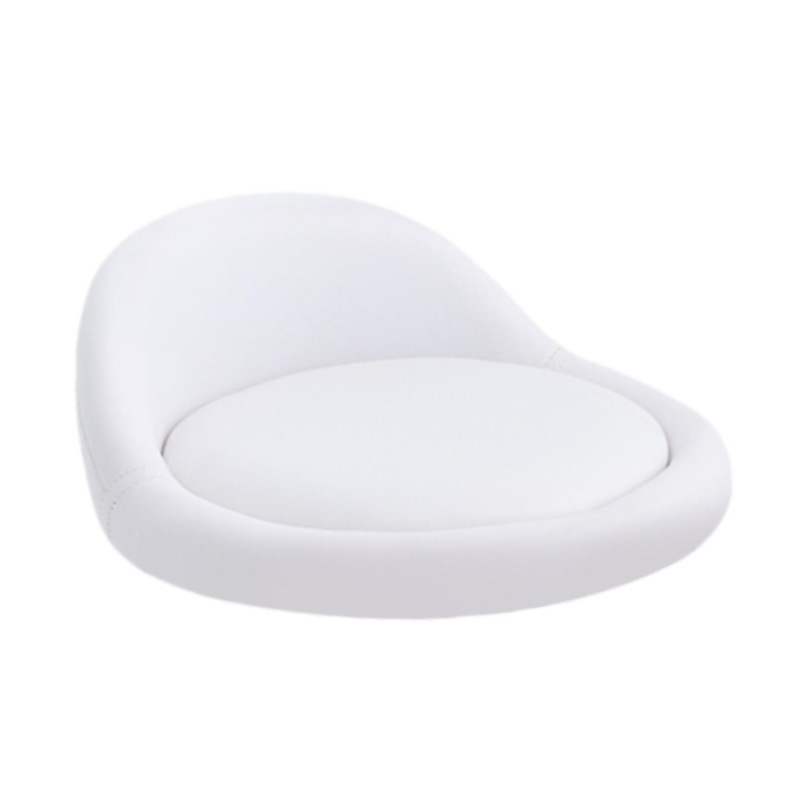 

Round PU Leather Bar Stool Seat Replacement Soft Padded Cushion with Low Backrest for Home Kitchen білий